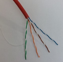 ΚΑΛΩΔΙΟ UTP CAT 5E 4 ΖΕΥΓΩΝ ΚΟΚΚΙΝΟ ( 305 ΜΤ )