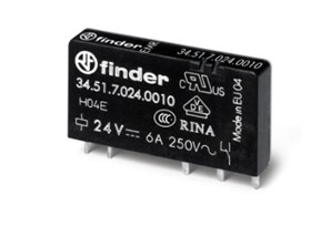 34.51 MINI ΡΕΛΕ PCB ( 1 ΜΕΤΑΓΩΓΙΚΗ ΕΠΑΦΗ ) 6Α