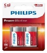 ΜΠΑΤΑΡΙΑ C PHILIPS POWER ALKALINE ( 2 TMX / BLISTER )